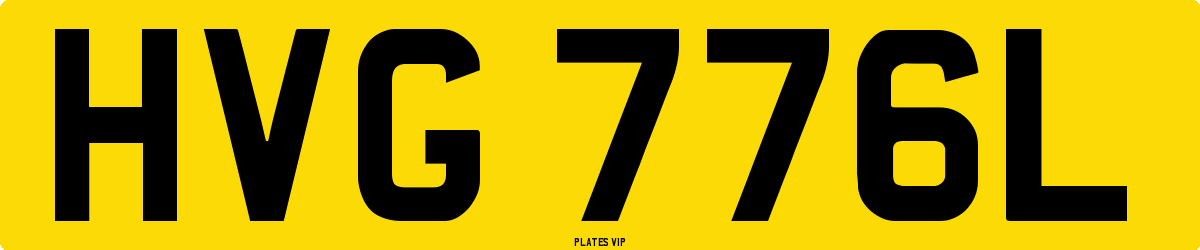 HVG 776L Number Plate