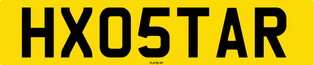 HX 05 TAR Number Plate