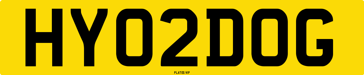 HY 02 DOG Number Plate