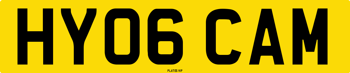 HY06 CAM Number Plate