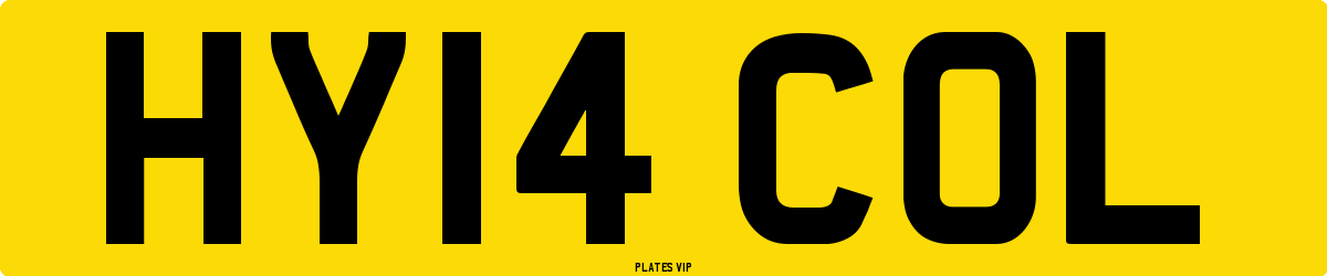 HY14 COL Number Plate