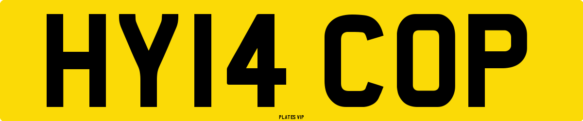 HY14 COP Number Plate
