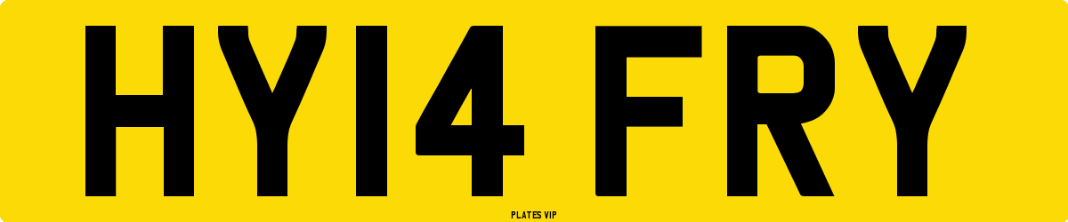 HY14 FRY Number Plate