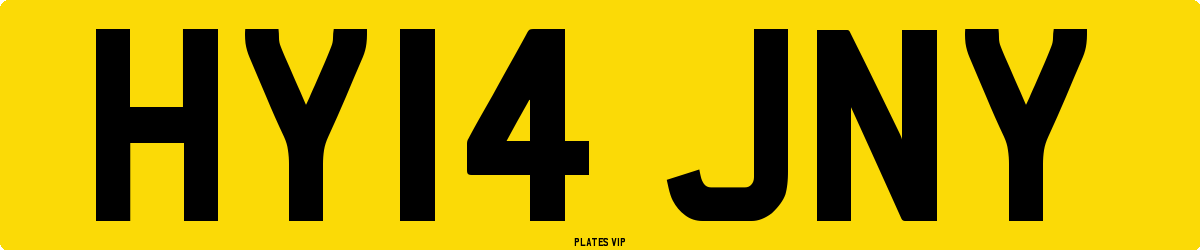 HY14 JNY Number Plate