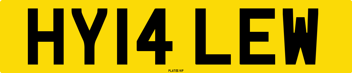 HY14 LEW Number Plate