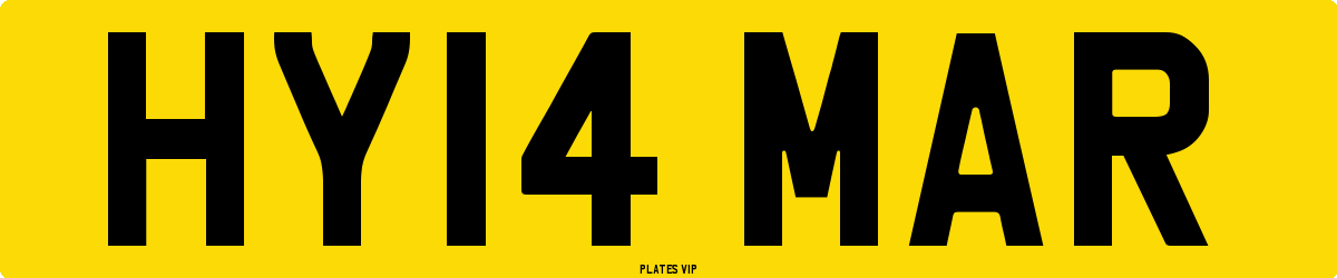 HY14 MAR Number Plate