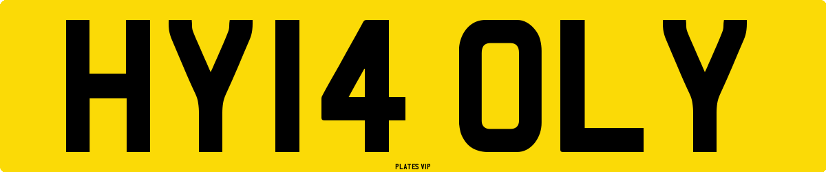 HY14 OLY Number Plate