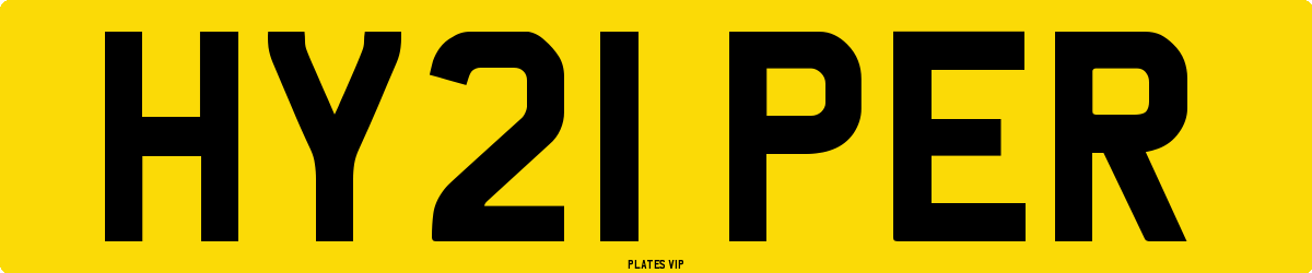 HY21 PER Number Plate