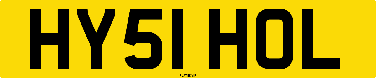 HY51 HOL Number Plate