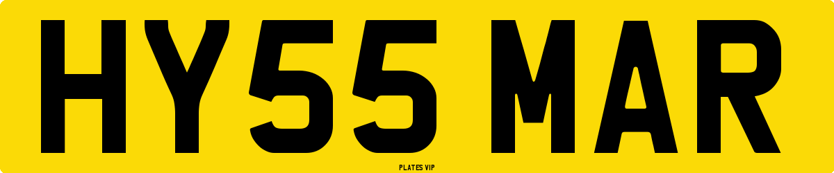 HY55 MAR Number Plate