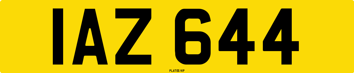 IAZ 644 Number Plate