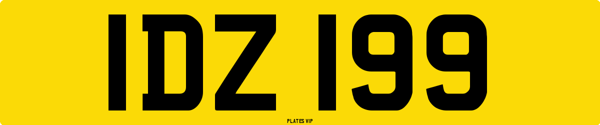 IDZ 199 Number Plate