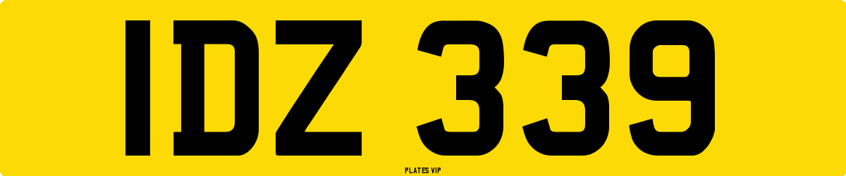 IDZ 339 Number Plate