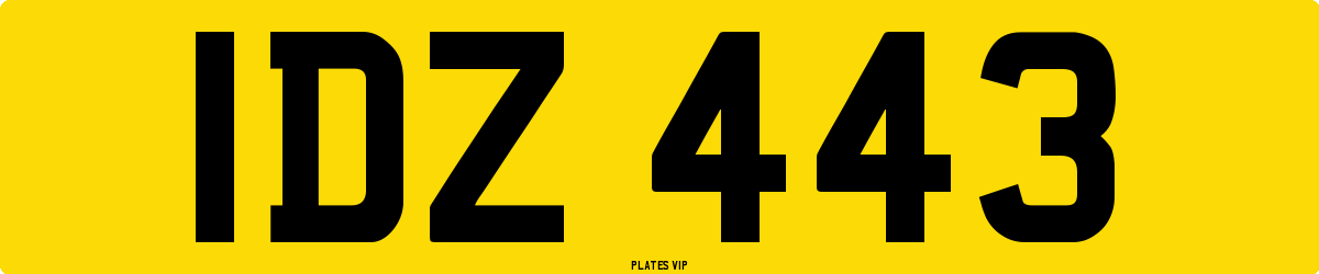 IDZ 443 Number Plate