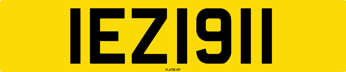 IEZ1911 Number Plate