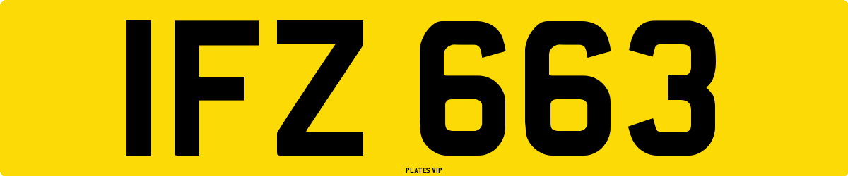 IFZ 663 Number Plate