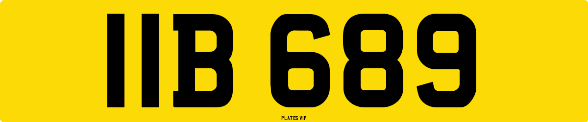 IIB 689 Number Plate