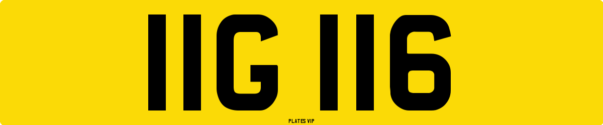 IIG 116 Number Plate