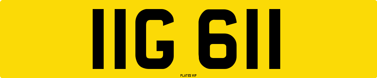 IIG 611 Number Plate