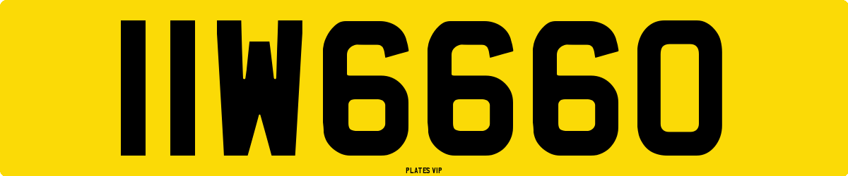 IIW6660 Number Plate