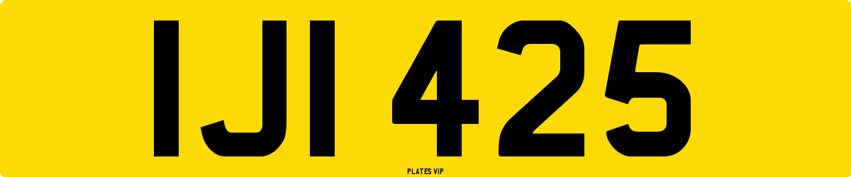 IJI 425 Number Plate