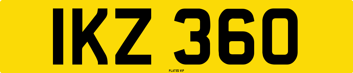 IKZ 360 Number Plate