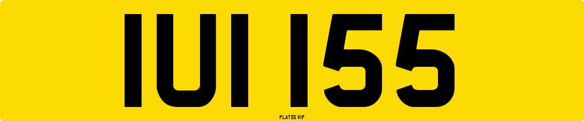 IUI 155 Number Plate