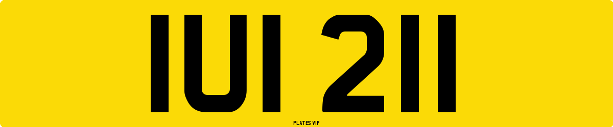IUI 211 Number Plate
