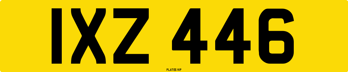 IXZ 446 Number Plate