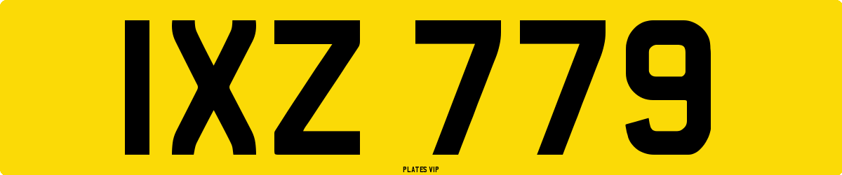 IXZ 779 Number Plate