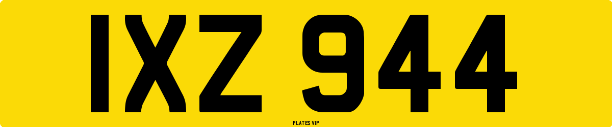 IXZ 944 Number Plate