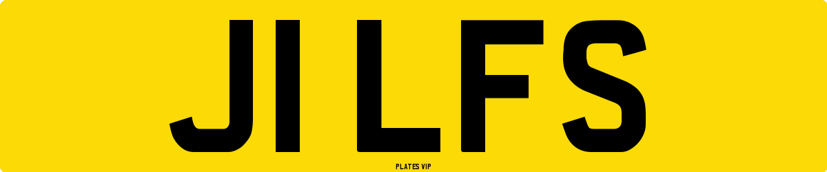 J1 LFS Number Plate