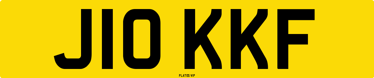 J10 KKF Number Plate