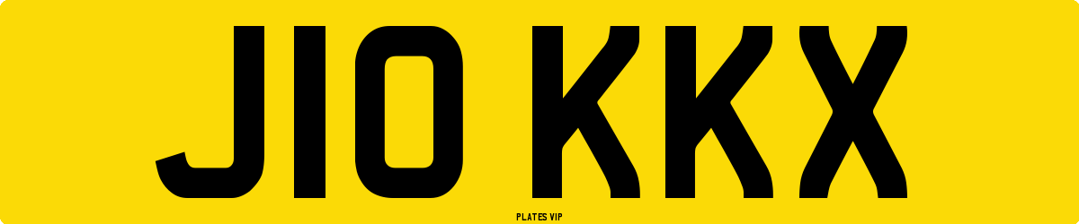 J10 KKX Number Plate