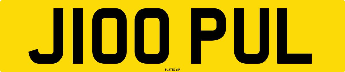 J100 PUL Number Plate