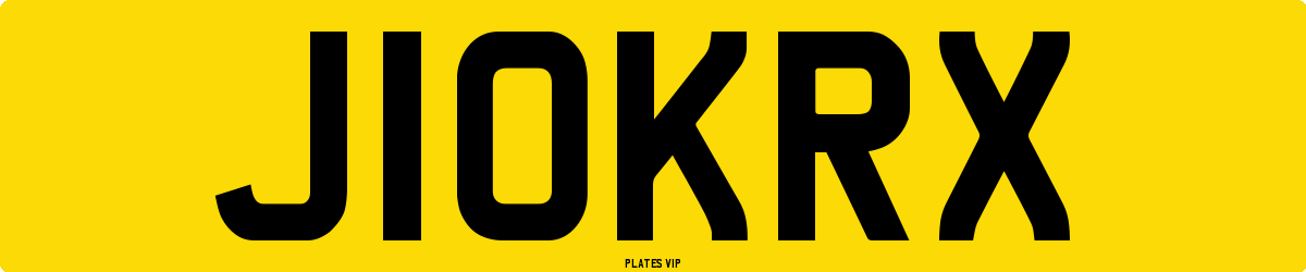 J10KRX Number Plate