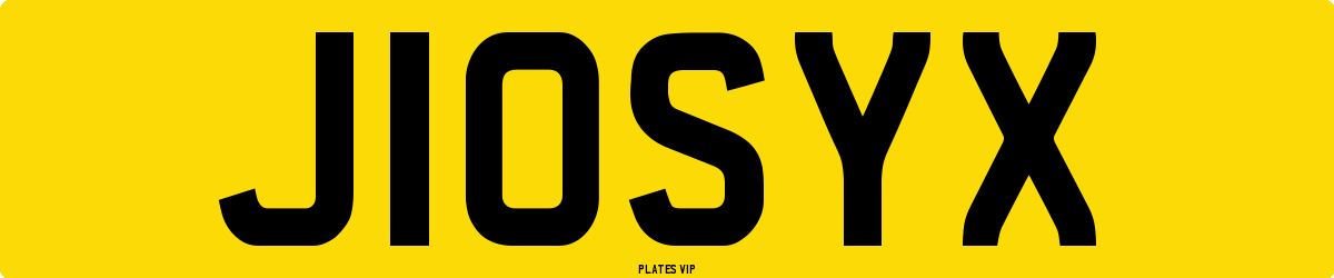 J10SYX Number Plate