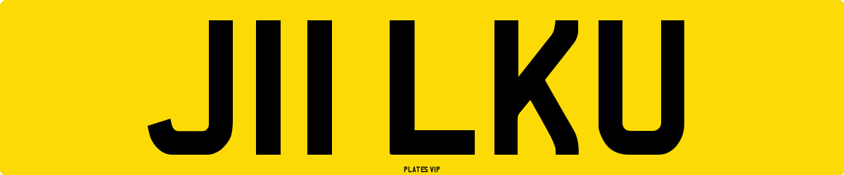 J11 LKU Number Plate