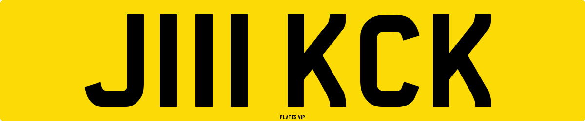 J111 KCK Number Plate