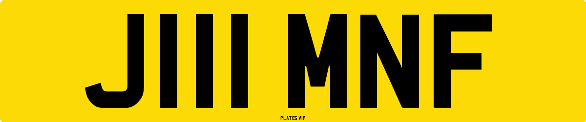 J111 MNF Number Plate