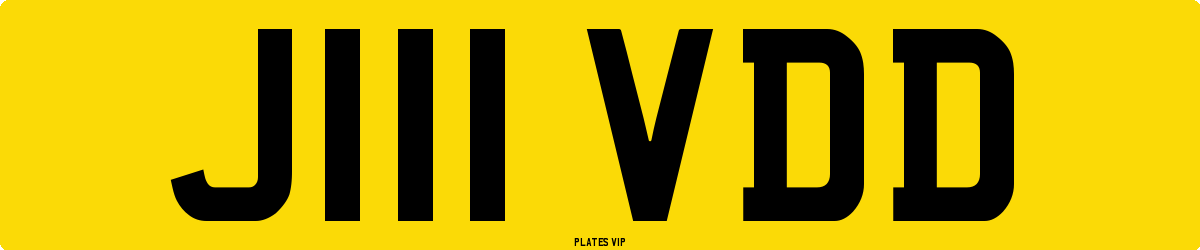 J111 VDD Number Plate