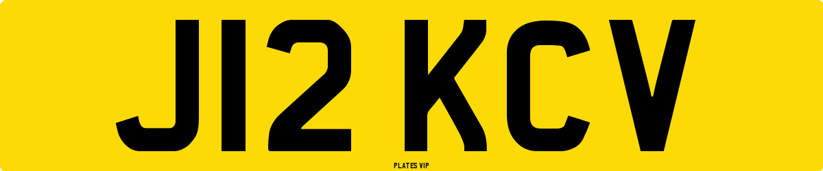 J12 KCV Number Plate