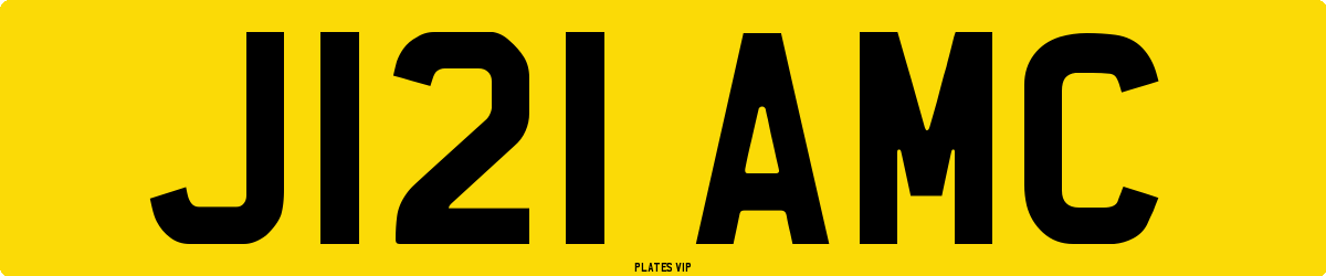 J121 AMC Number Plate