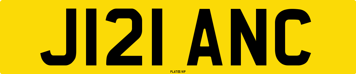 J121 ANC Number Plate