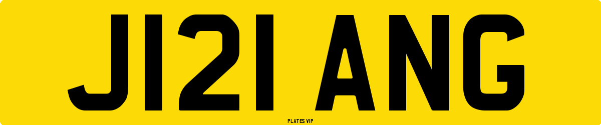 J121 ANG Number Plate