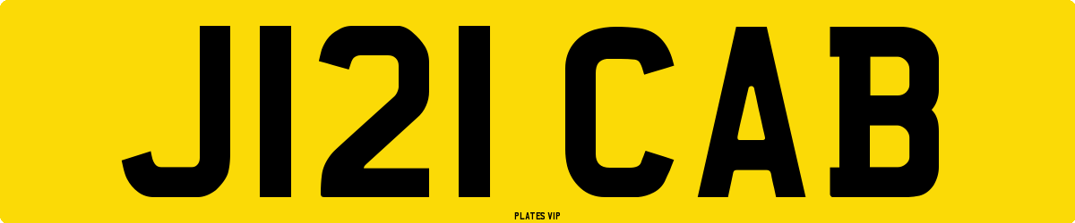 J121 CAB Number Plate