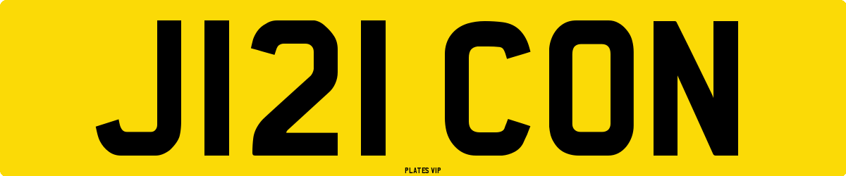 J121 CON Number Plate