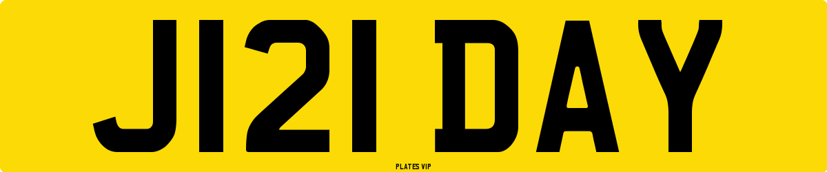 J121 DAY Number Plate