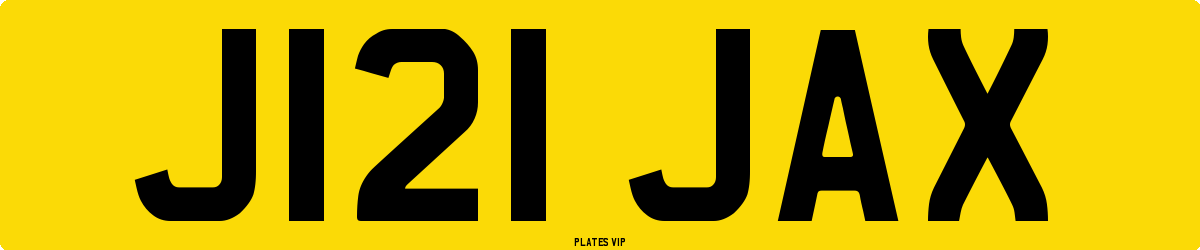 J121 JAX Number Plate