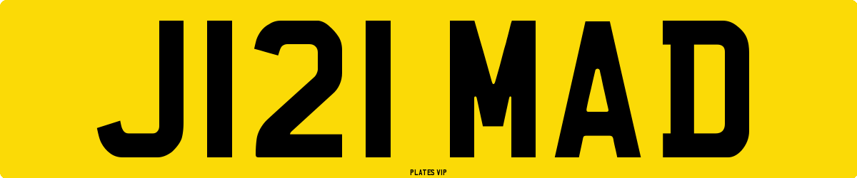 J121 MAD Number Plate